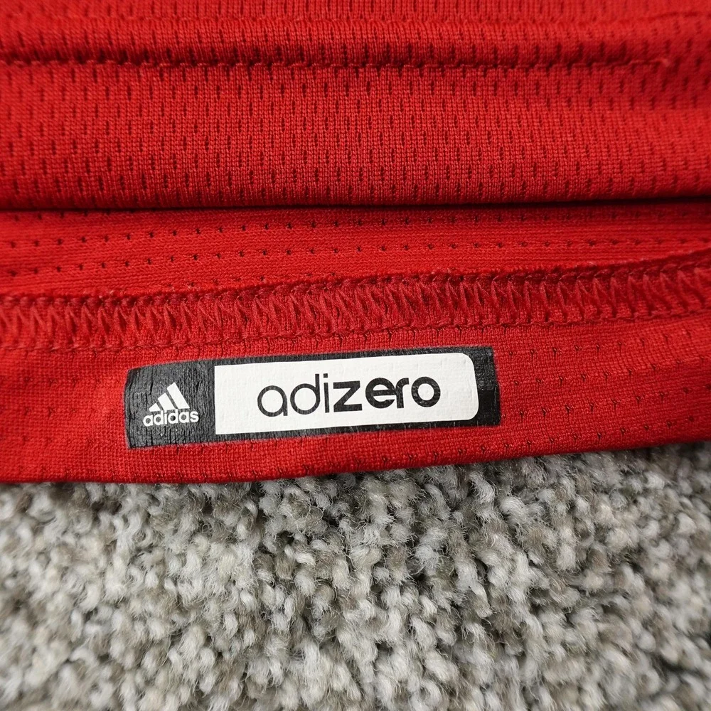 Adidas‎ Shirt Mens M Red Adizero ClimaCool Pullover 1/4 Zip Sweatshirt Athletic